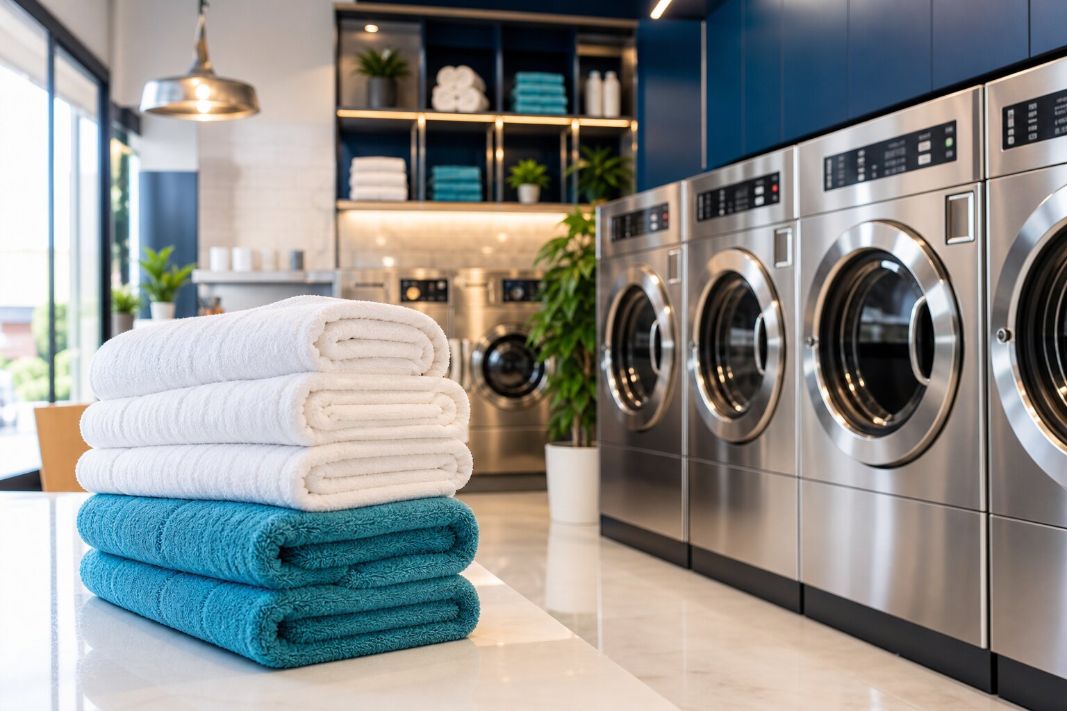 Interior moderno da Eco Wash Lavanderia